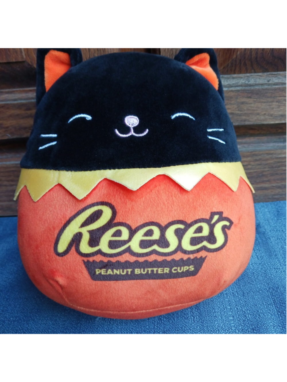 Squishmallows Kellytoy 8" Colton Black Cat Hershey Reese's Peanut Butter